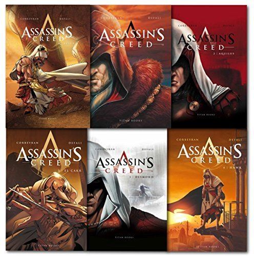 Assassins Creed 6 Books Collection Set- Desmond, Aquilus, Accipiter, Hawk, El Ca