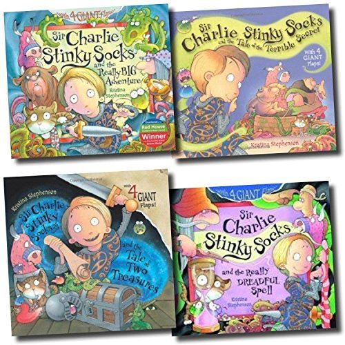 Sir Charlie Stinky Socks 4 Book Collection By Kristina Stephenson [Paperback] [J