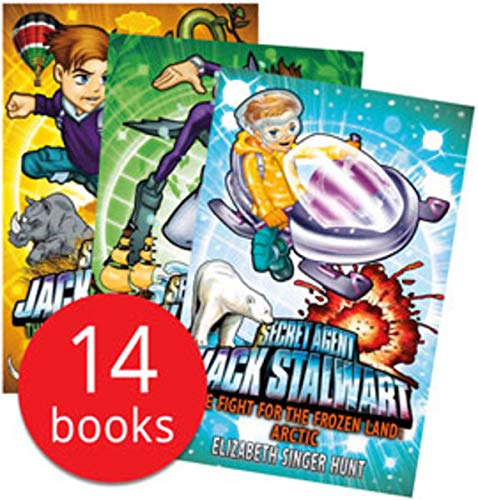 Secret Agent Jack Stalwart Collection 14 Books Set (The Deadly Race To Space Rus