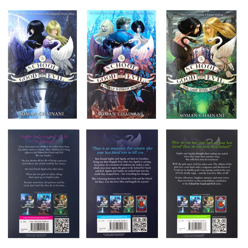The School for Good and Evil – 3 Book Collection Set: Fantasy Adventure & Fairy-Tale Magic - By Soman Chainani - Paperback