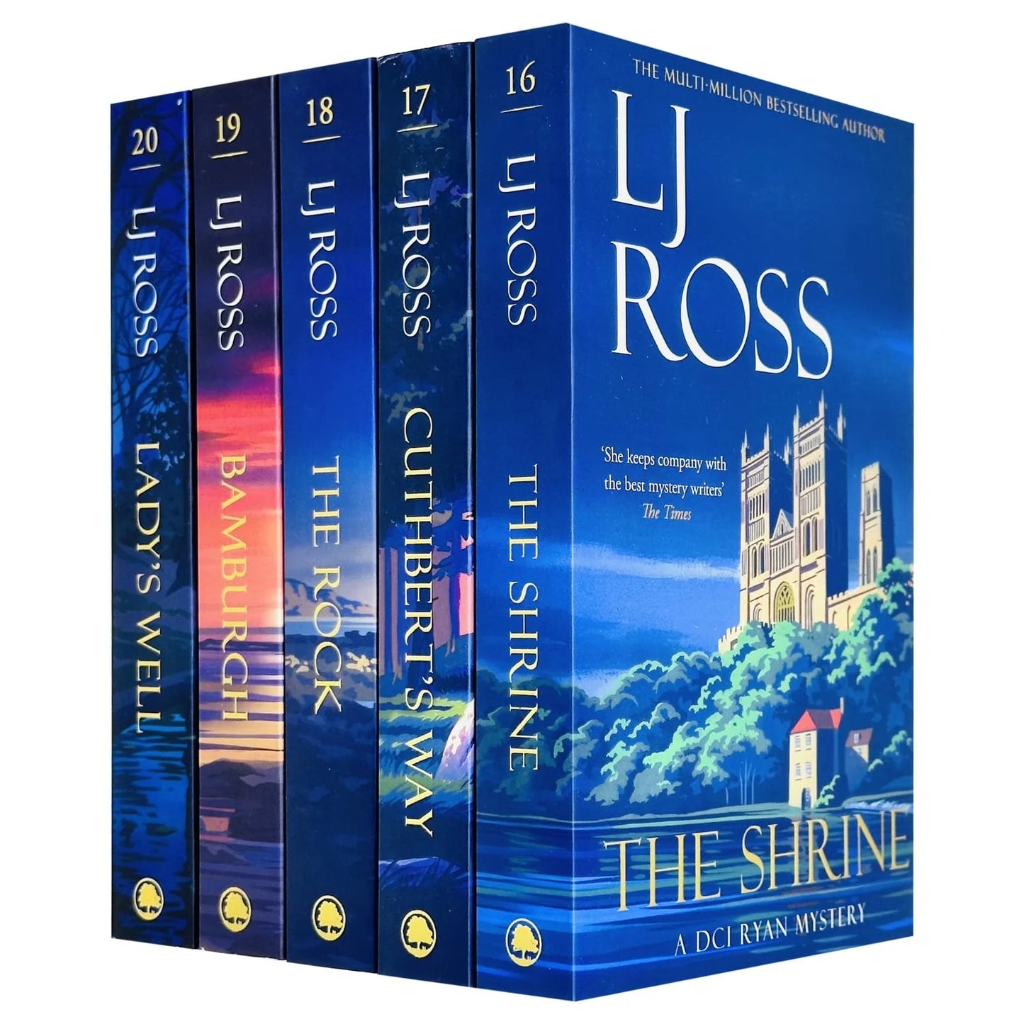 DCI Ryan Mysteries Volume 16–20 – 5 Book Collection Set: The Shrine, Cuthbert's Way, The Rock, Bamburgh & Lady's Well - By L.J. Ross
