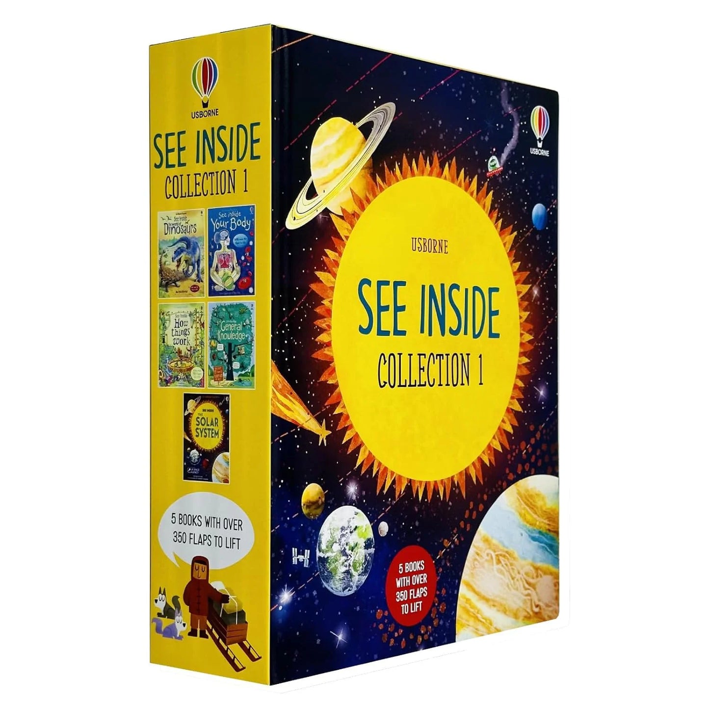 Usborne Lift-the-Flap See Inside – 5 Book Collection Set: Over 350 Flaps to Lift - Educational Children's Books