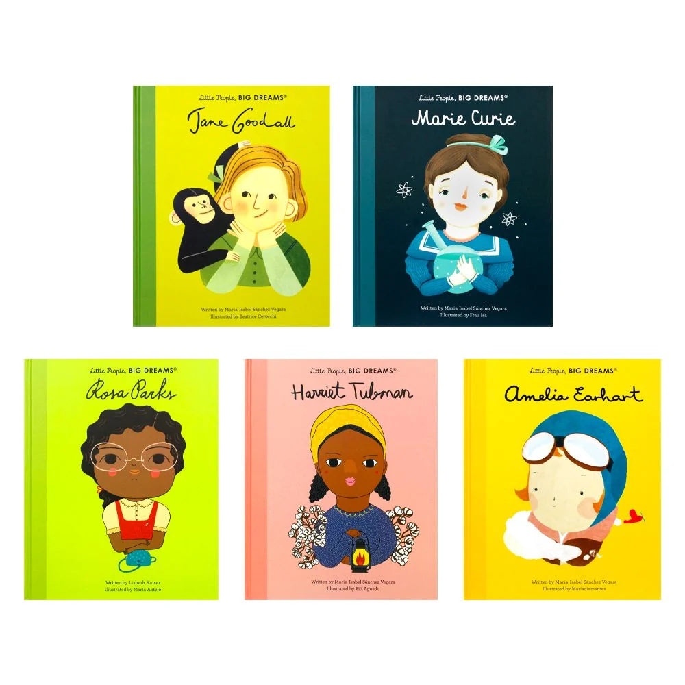 Little People, BIG DREAMS – Trailblazing Women 5 Book Gift Set: Amelia Earhart, Marie Curie, Rosa Parks, Harriet Tubman & Jane Goodall - By Various Authors - Hardback