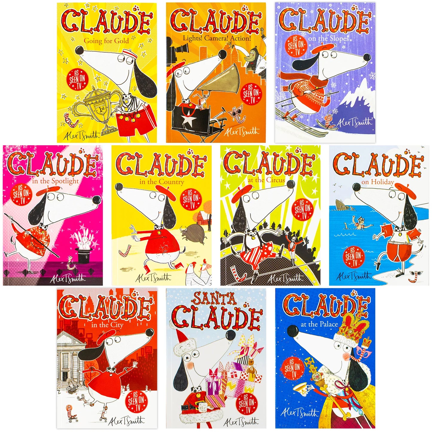 Claude – A Rather Smashing Collection: 10 Book Set - By Alex T. Smith - Children's Fiction & Adventures