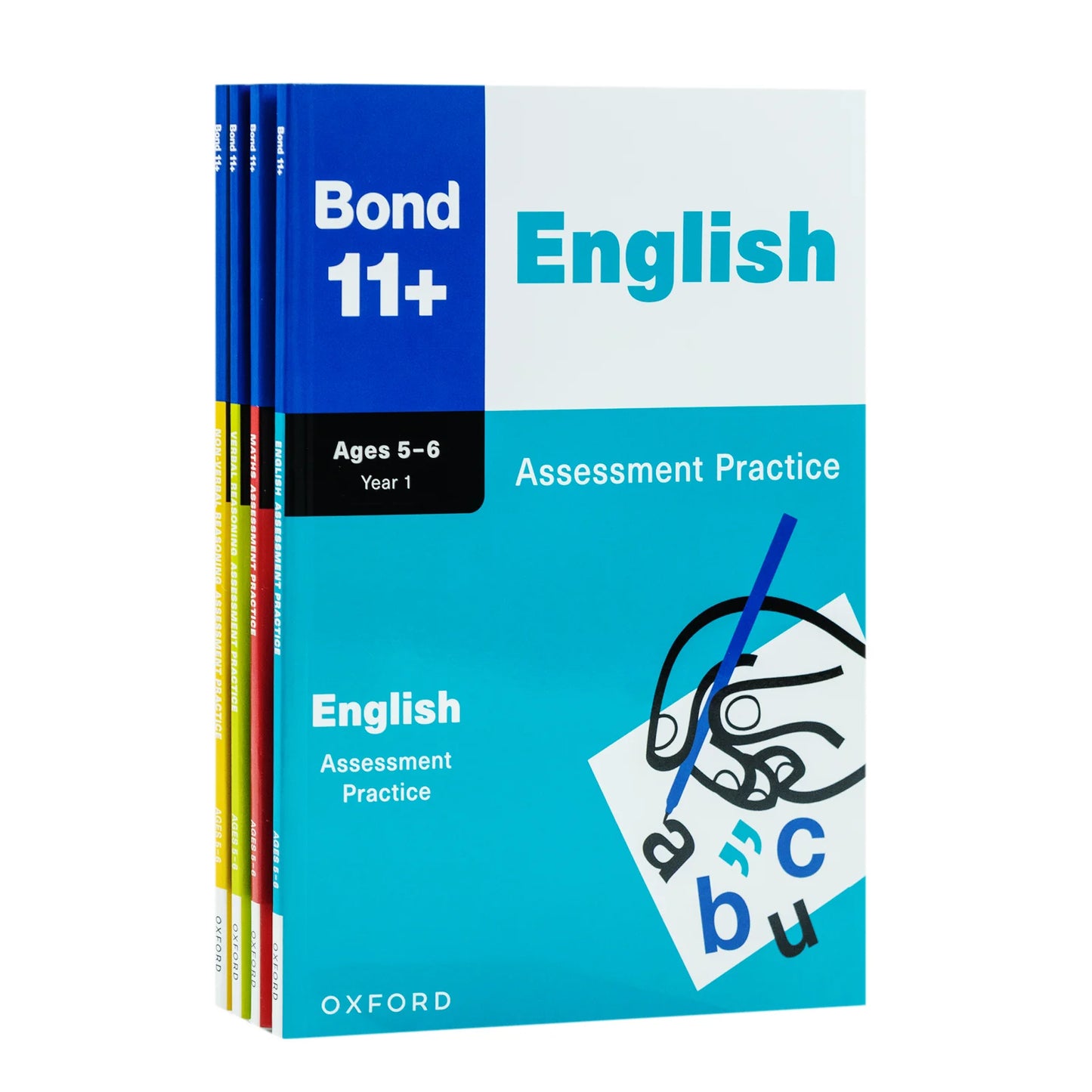 Bond 11+ Assessment Practice – 4 Book Collection Set for Ages 5–6: English, Maths, Verbal Reasoning & Non-Verbal Reasoning - Oxford University Press