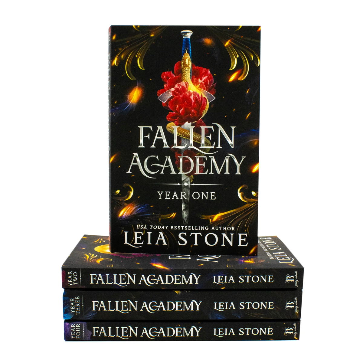 Fallen Academy Series – Complete 4 Book Collection: Year One, Year Two, Year Three & Year Four - By Leia Stone - Paperback
