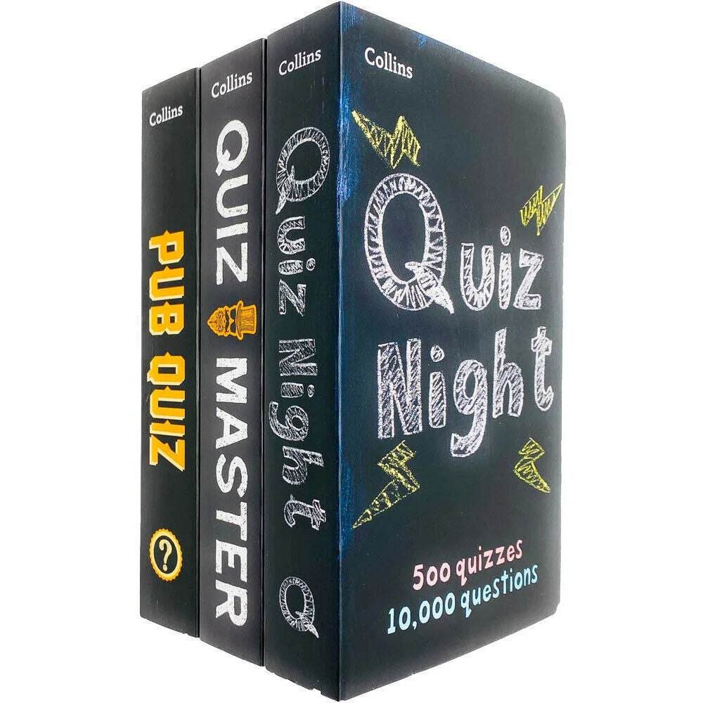 Collins Quiz & Puzzles – 3 Book Collection Set: Fun Brain Teasers, Quizzes & Educational Activities for Kids & Families