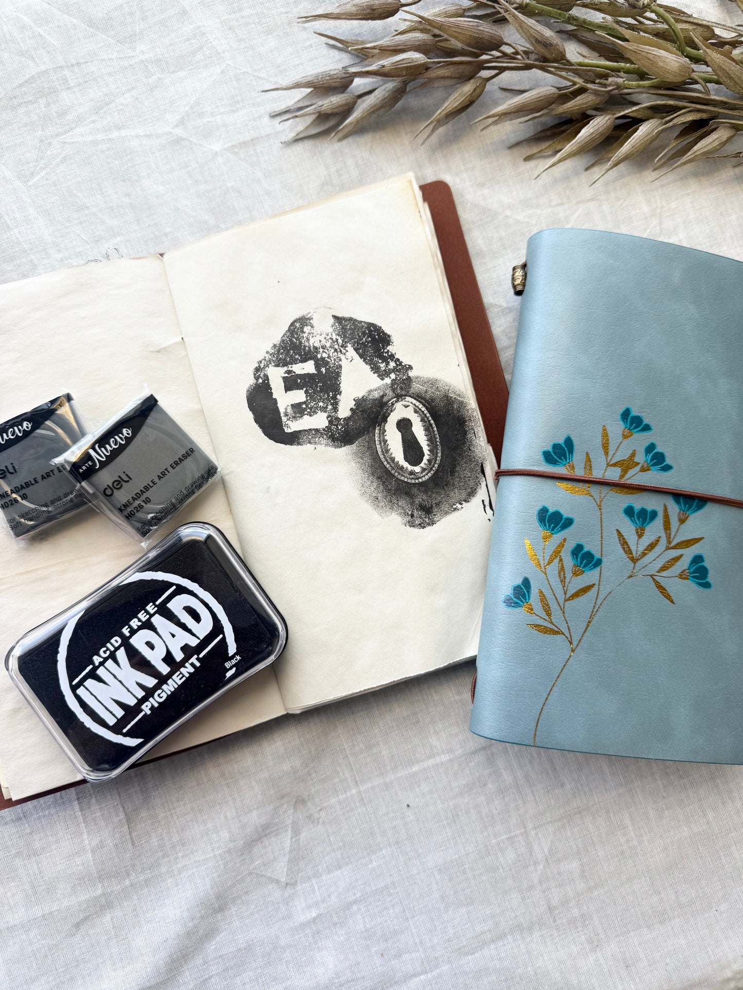 Travel Journal with Impression Stamping Kit