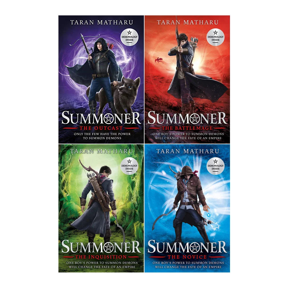 The Summoner – 4 Book Collection Set: The Novice, The Inquisition, The Battlemage & The Outcast - By Taran Matharu