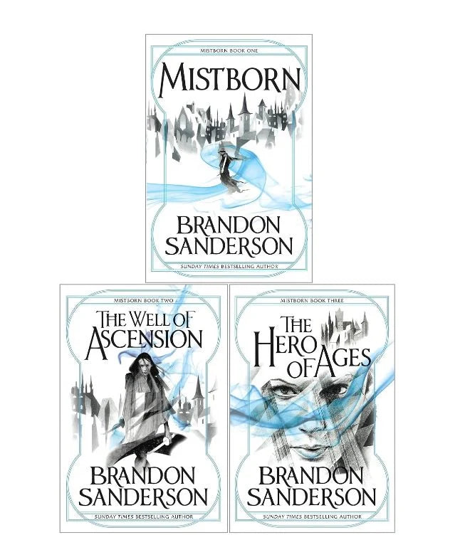 Mistborn Trilogy – Complete 3 Book Collection: Mistborn, The Well of Ascension & The Hero of Ages - By Brandon Sanderson - Paperback