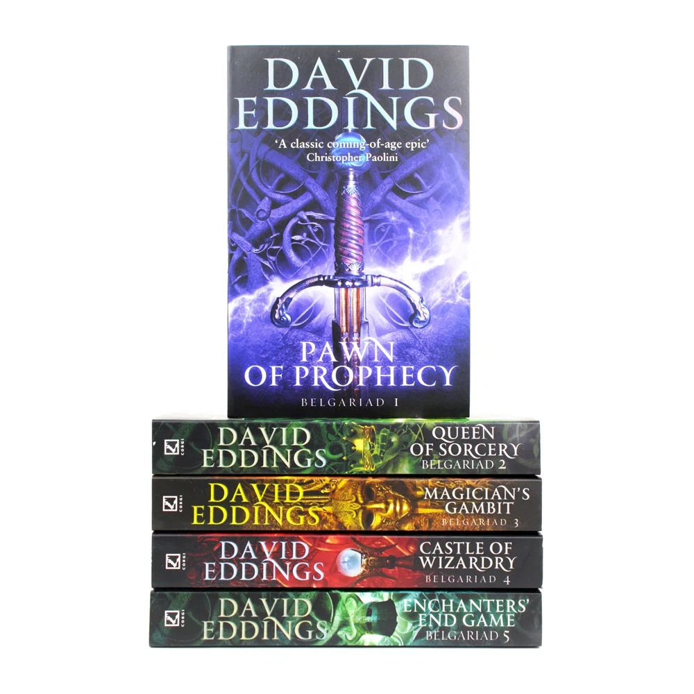 The Belgariad Series – 5 Book Collection Set: Pawn of Prophecy, Queen of Sorcery, Magician's Gambit, Castle of Wizardry & Enchanters' End Game - By David Eddings