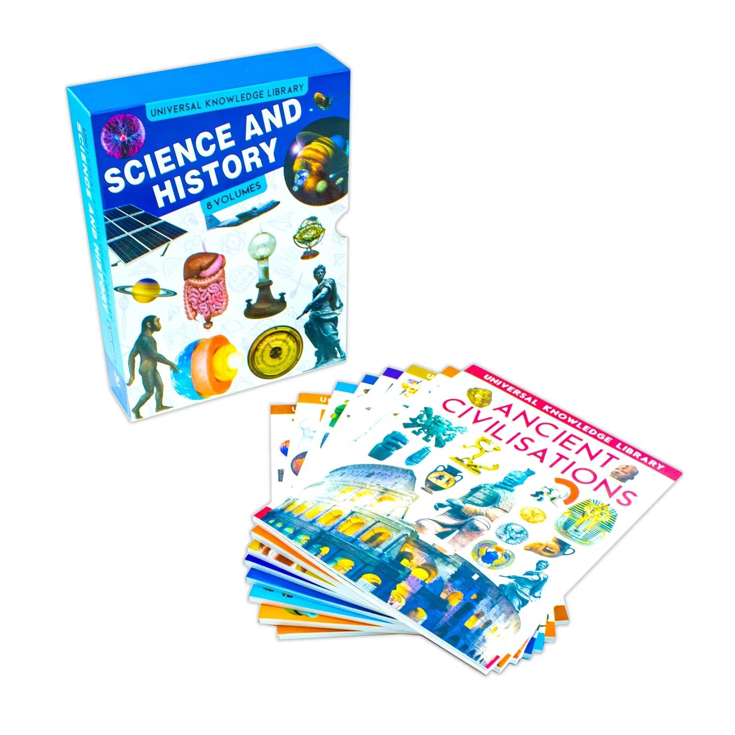 Universal Knowledge Library – Science & History 8 Volume Collection Set