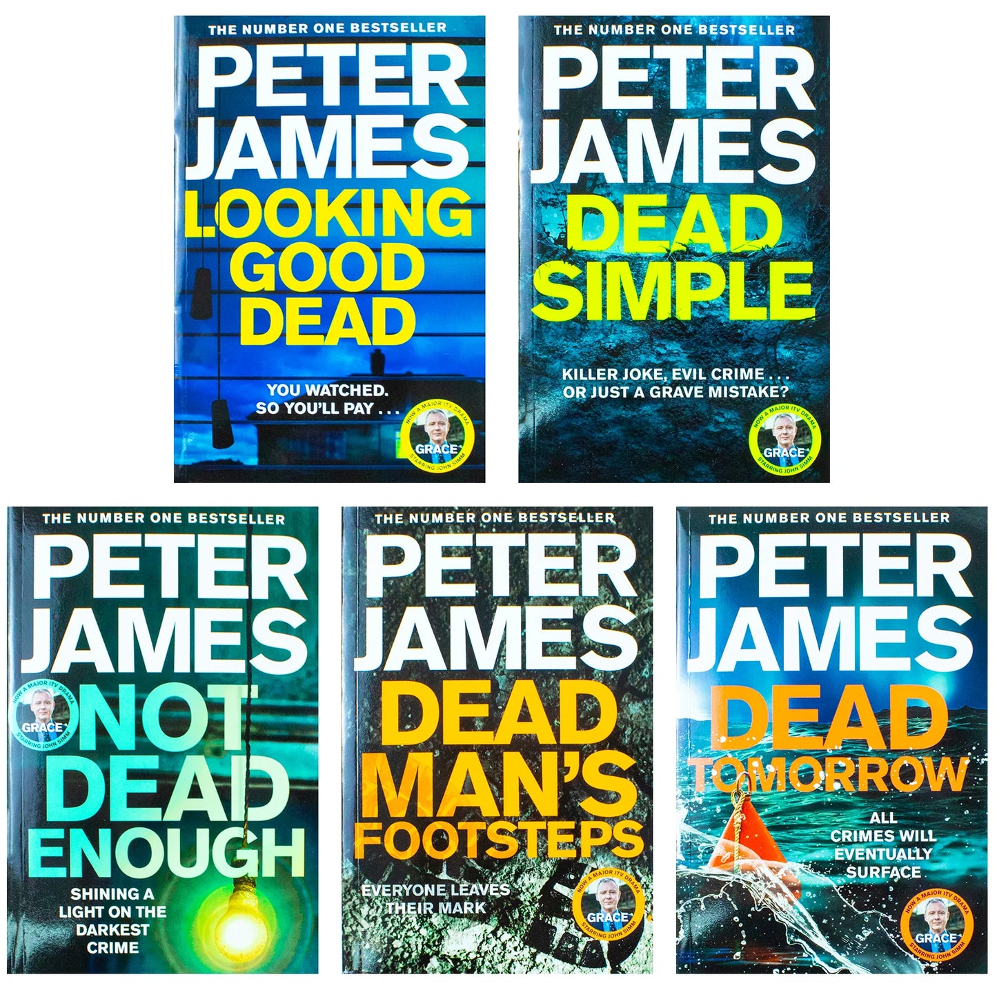 Roy Grace Crime Thriller Series – Books 1–5: Dead Simple, Looking Good Dead, Not Dead Enough & More - By Peter James - Paperback