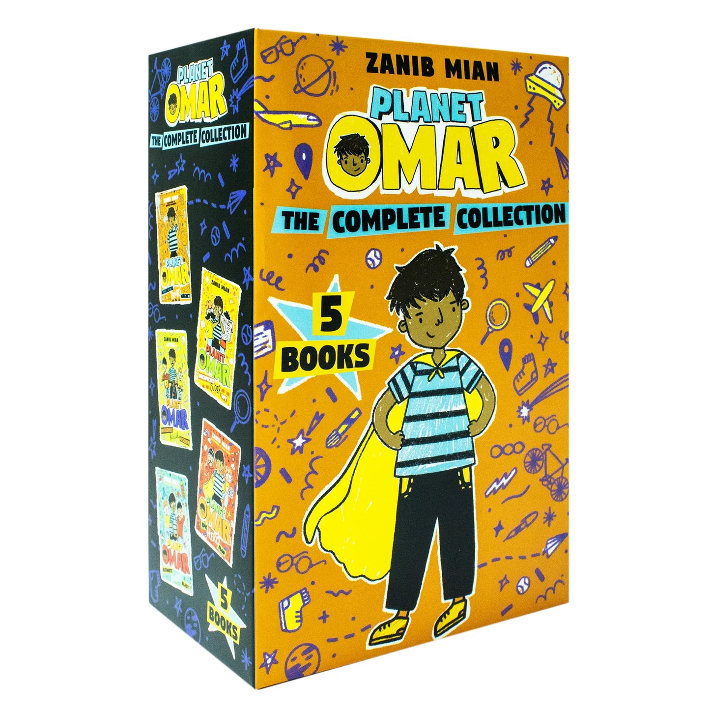 Planet Omar – 5 Book Box Set: Rocket Blast, Hero Flop, Rescue Mission, Super Spy & Trouble Magnet - By Zanib Mian - Paperback