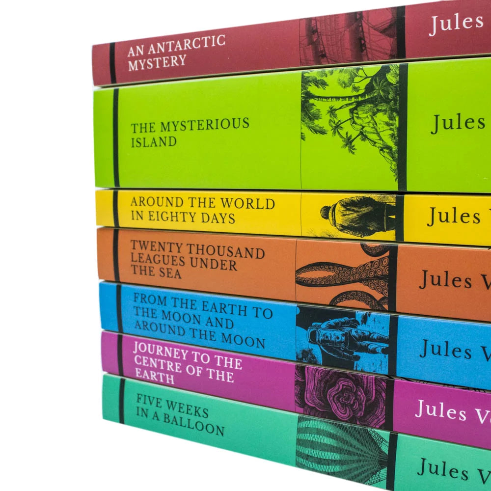 Jules Verne Collection – 7 Book Set: Journey to the Centre of the Earth, The Mysterious Island, Around the World in 80 Days & More - By Jules Verne - Paperback