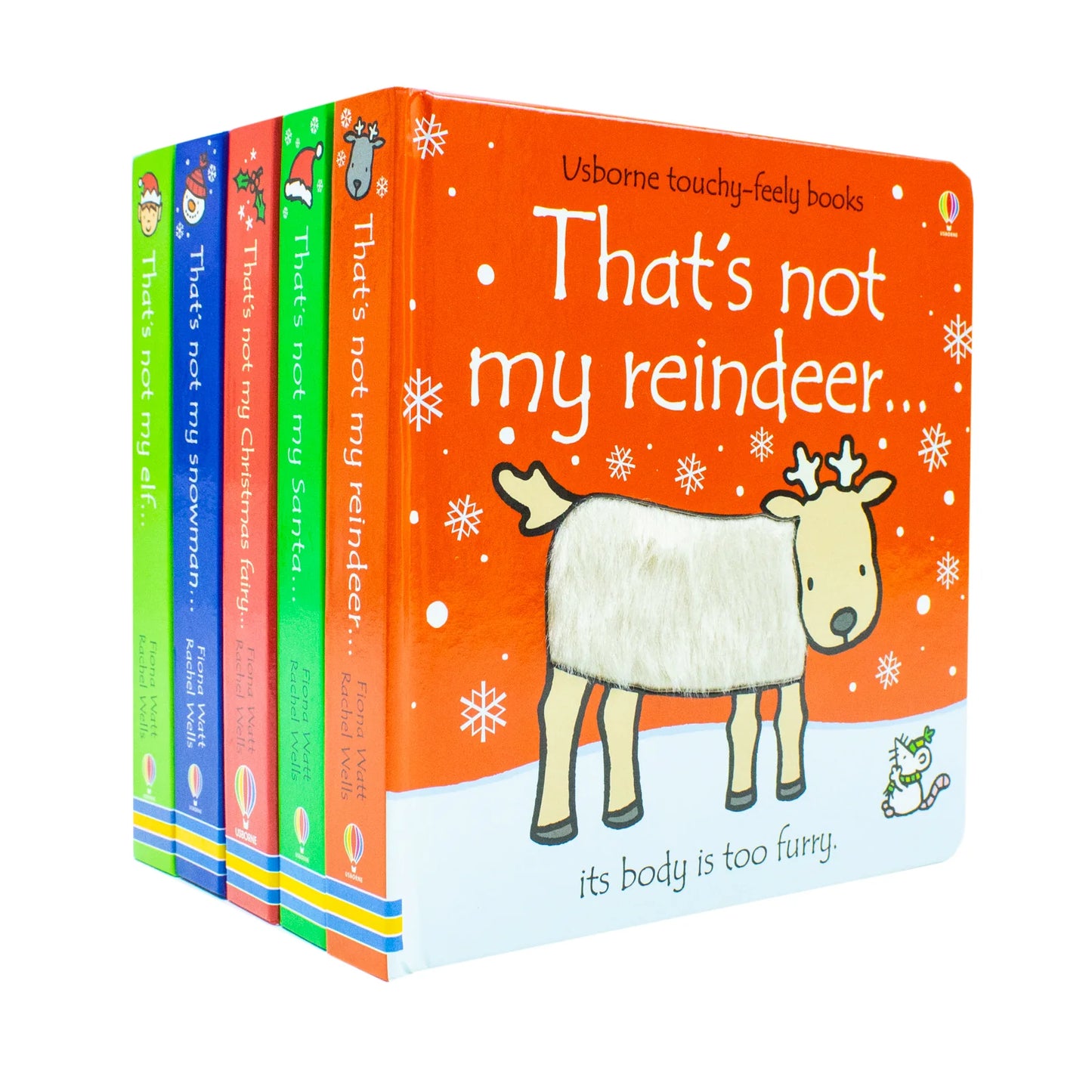That's Not My Christmas Collection – 5 Book Set: Christmas Fairy, Snowman, Elf, Santa & Reindeer - By Fiona Watt - Touchy-Feely Board Books