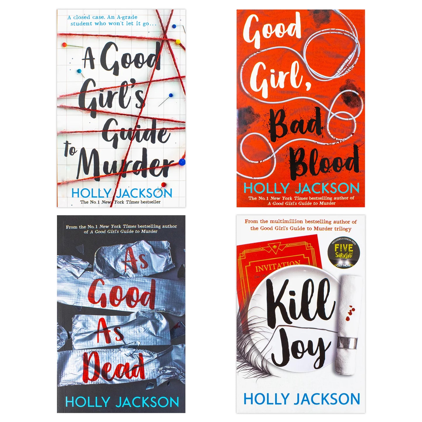 A Good Girl's Guide to Murder Series – 4 Book Collection Set: A Good Girl's Guide to Murder, Good Girl, Bad Blood, As Good As Dead & Kill Joy - By Holly Jackson