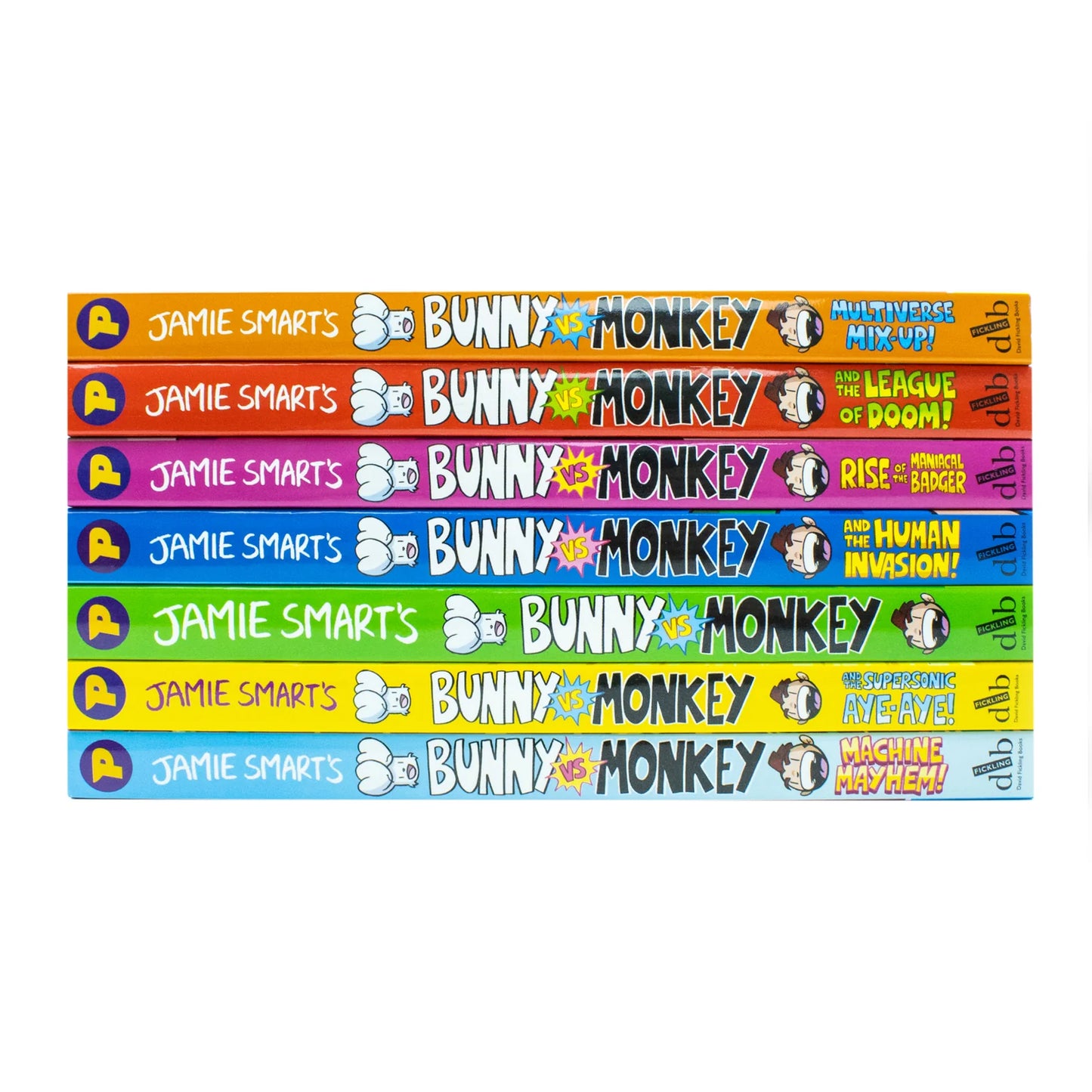 Bunny vs Monkey – 7 Book Collection Set: Funny Adventures & Illustrated Stories for Ages 6+ - By Jamie Smart