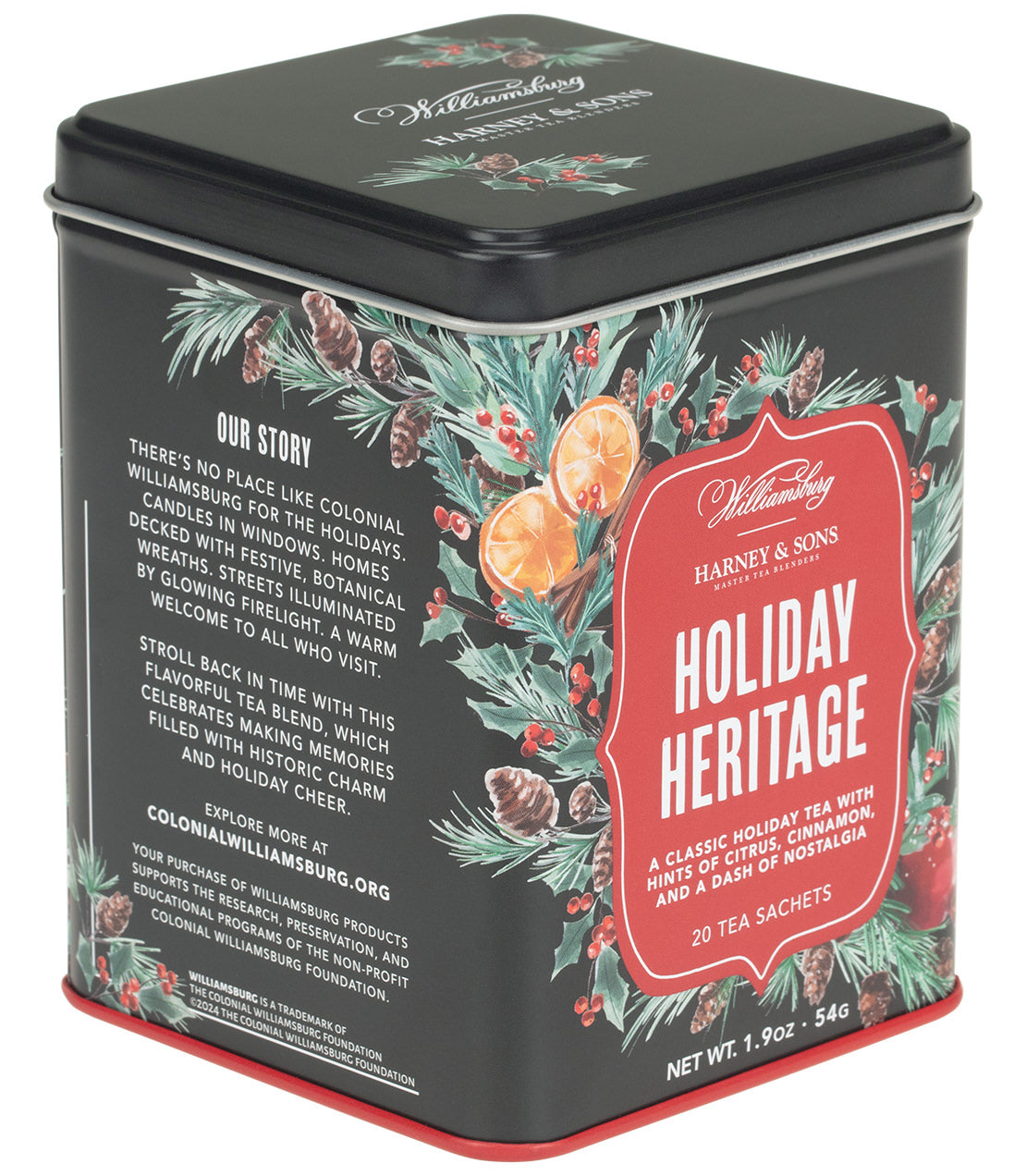 Williamsburg Holiday Heritage Tea, Tin of 20 Sachets