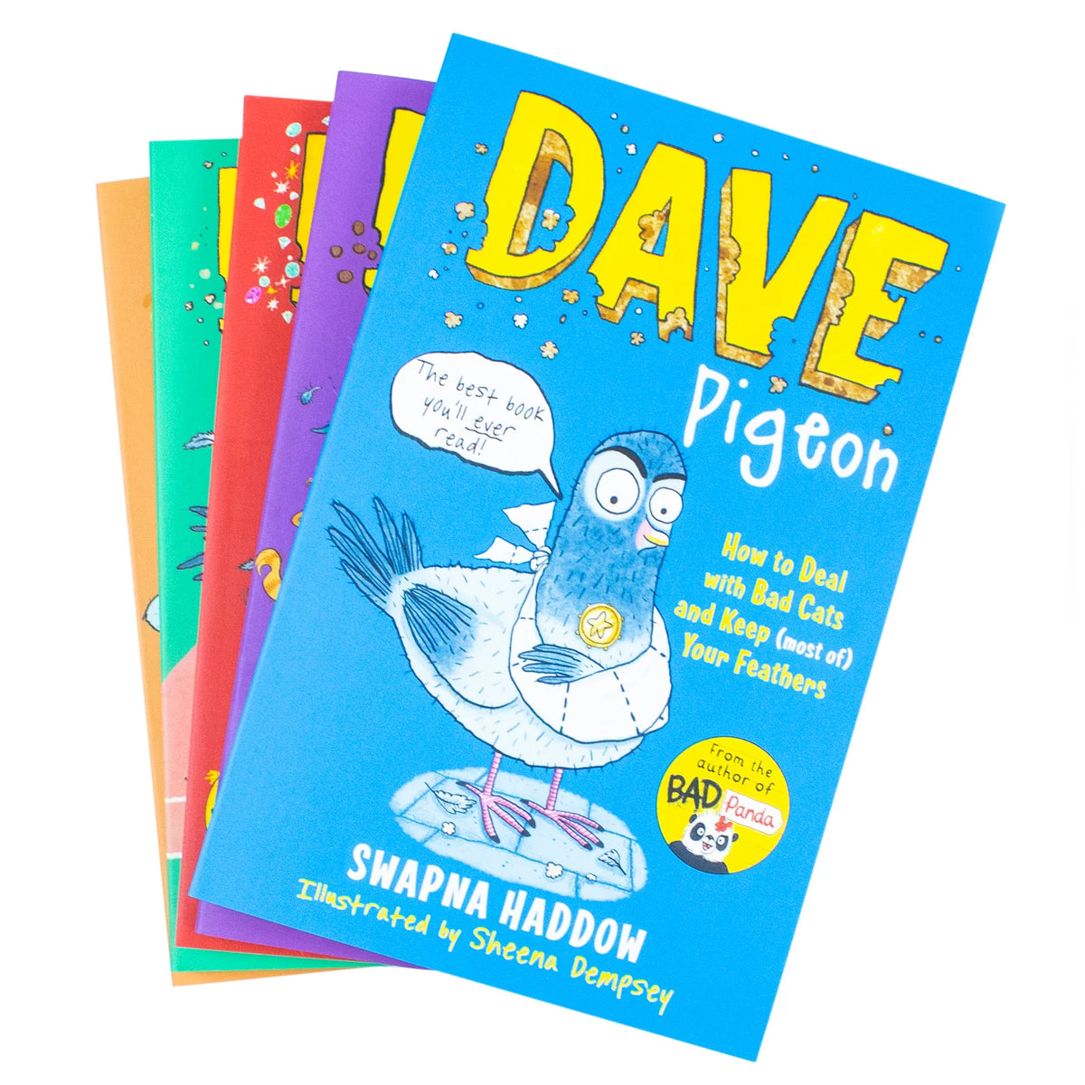 Dave Pigeon Collection – 5 Book Set: Dave Pigeon, Nuggets, Racer, Royal Coo! & Kittens! - By Swapna Haddow