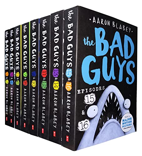 The Bad Guys – 8 Book Collection Set: Episodes 1–16 - By Aaron Blabey - Paperback