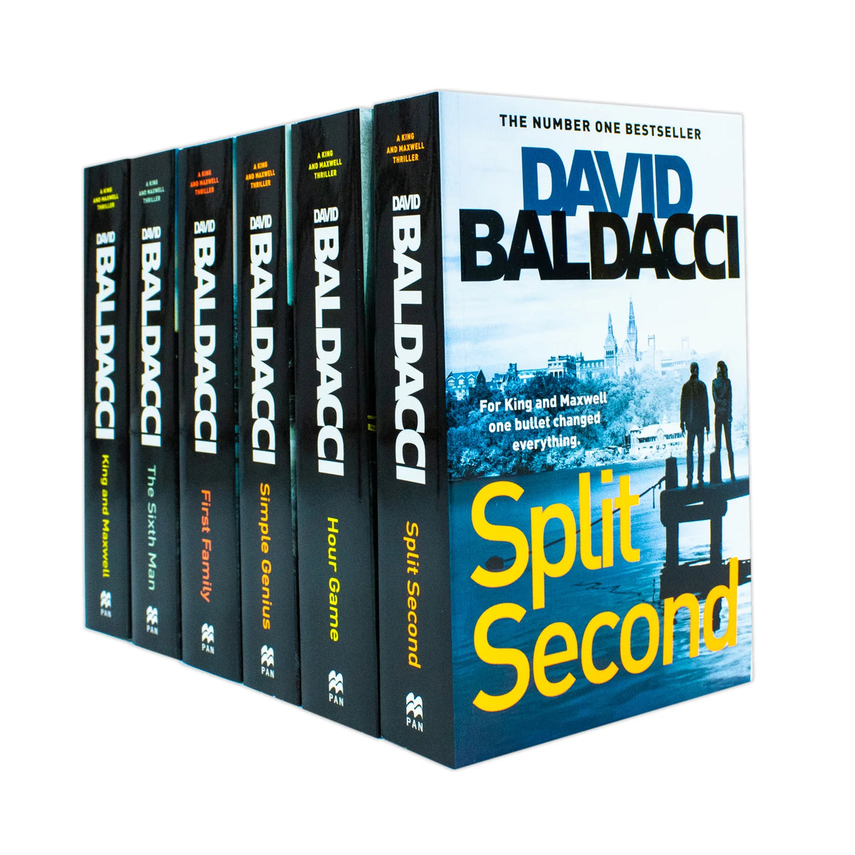 King & Maxwell Series – Complete 6 Book Set: Split Second, Hour Game, Simple Genius & More - By David Baldacci - Paperback