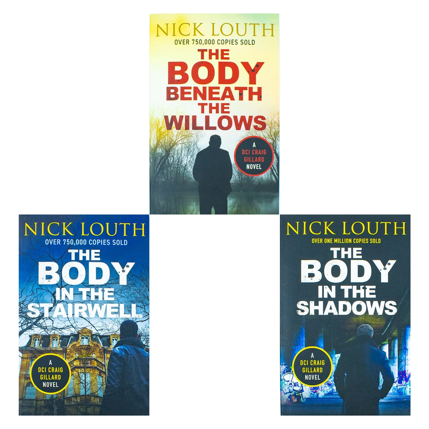 DCI Craig Gillard Crime Thrillers – Books 9–11: The Body Beneath the Willows, The Body in the Stairwell & The Body in the Shadows - By Nick Louth - Paperback
