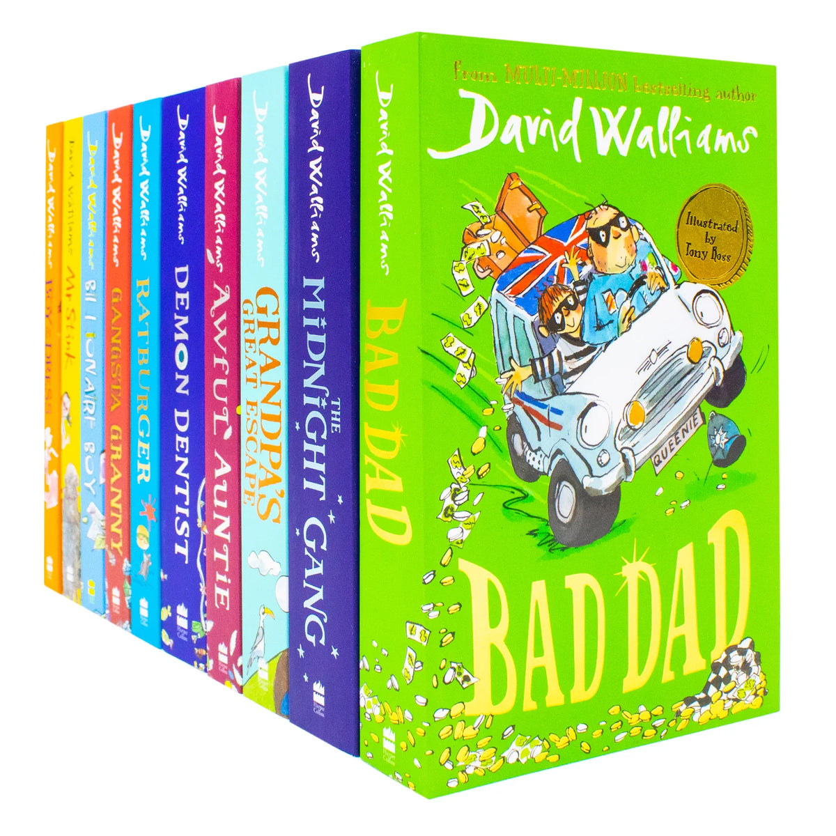 David Walliams – The Terrific Ten Mega Massive 10 Book Box Set: Funny Children's Fiction & Adventures - Paperback