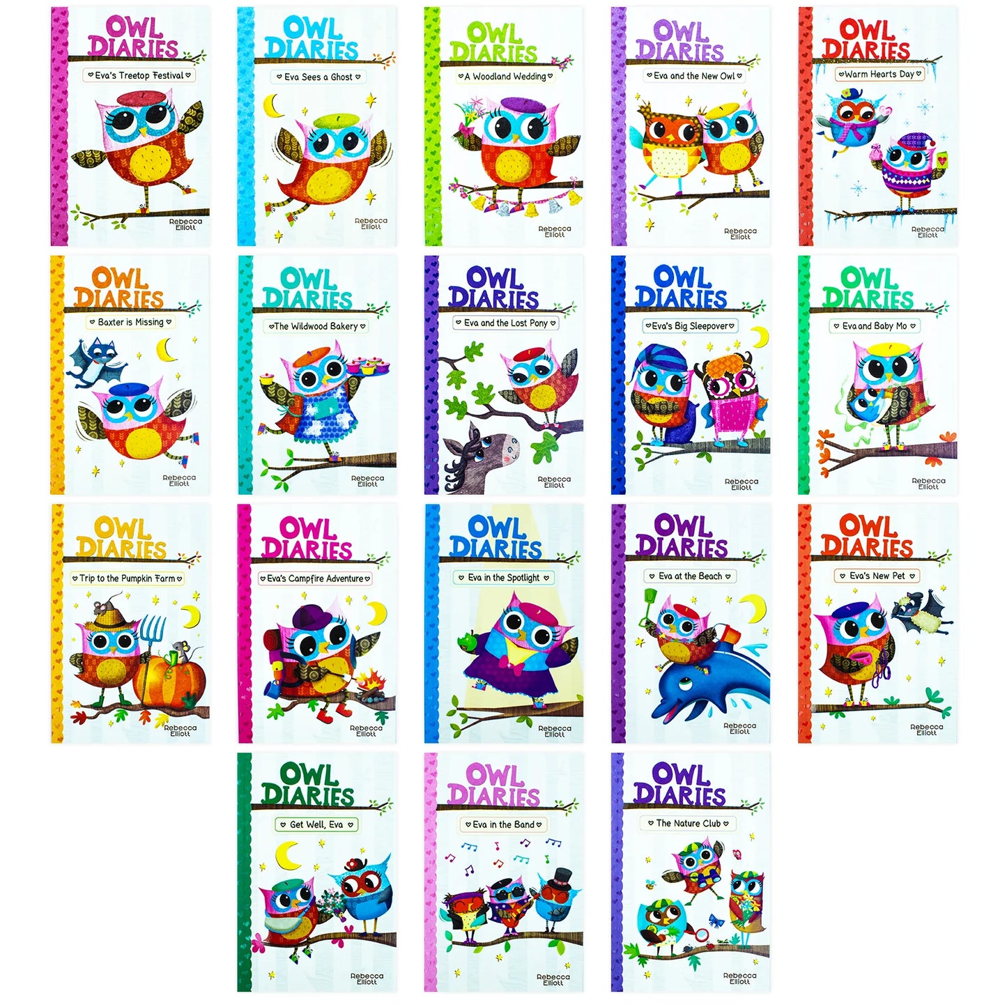 Owl Diaries – 18 Book Collection Set: Complete Series 1–18 - By Rebecca Elliott - Early Reader Adventure & Diary Stories for Children