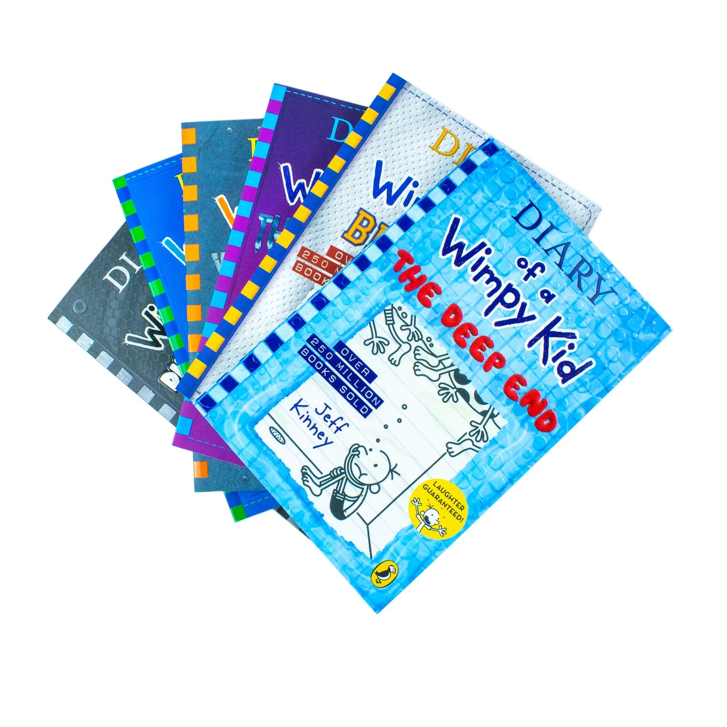 Diary of a Wimpy Kid Books 12–17 – 6 Book Collection Set: The Getaway, The Meltdown, Wrecking Ball, The Deep End, Big Shot & Diper Överlöde - By Jeff Kinney