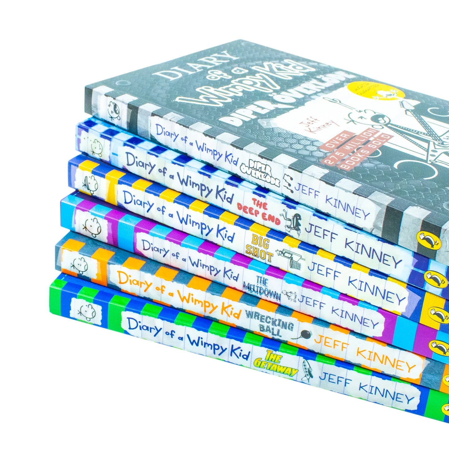 Diary of a Wimpy Kid Books 12–17 – 6 Book Collection Set: The Getaway, The Meltdown, Wrecking Ball, The Deep End, Big Shot & Diper Överlöde - By Jeff Kinney
