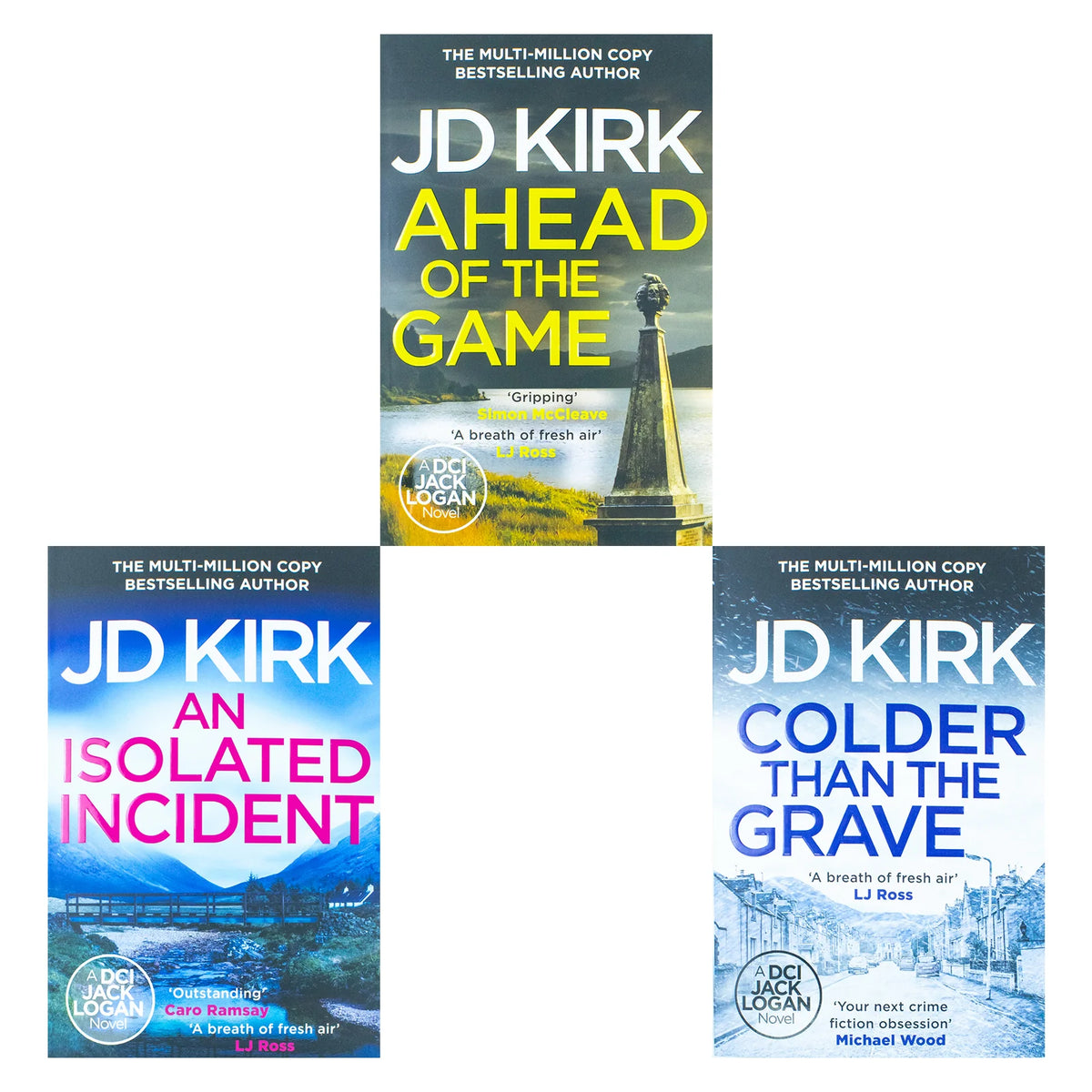 DCI Logan Crime Thrillers – Books 10–12: Ahead of the Game, An Isolated Incident & Colder Than the Grave - By JD Kirk - Paperback