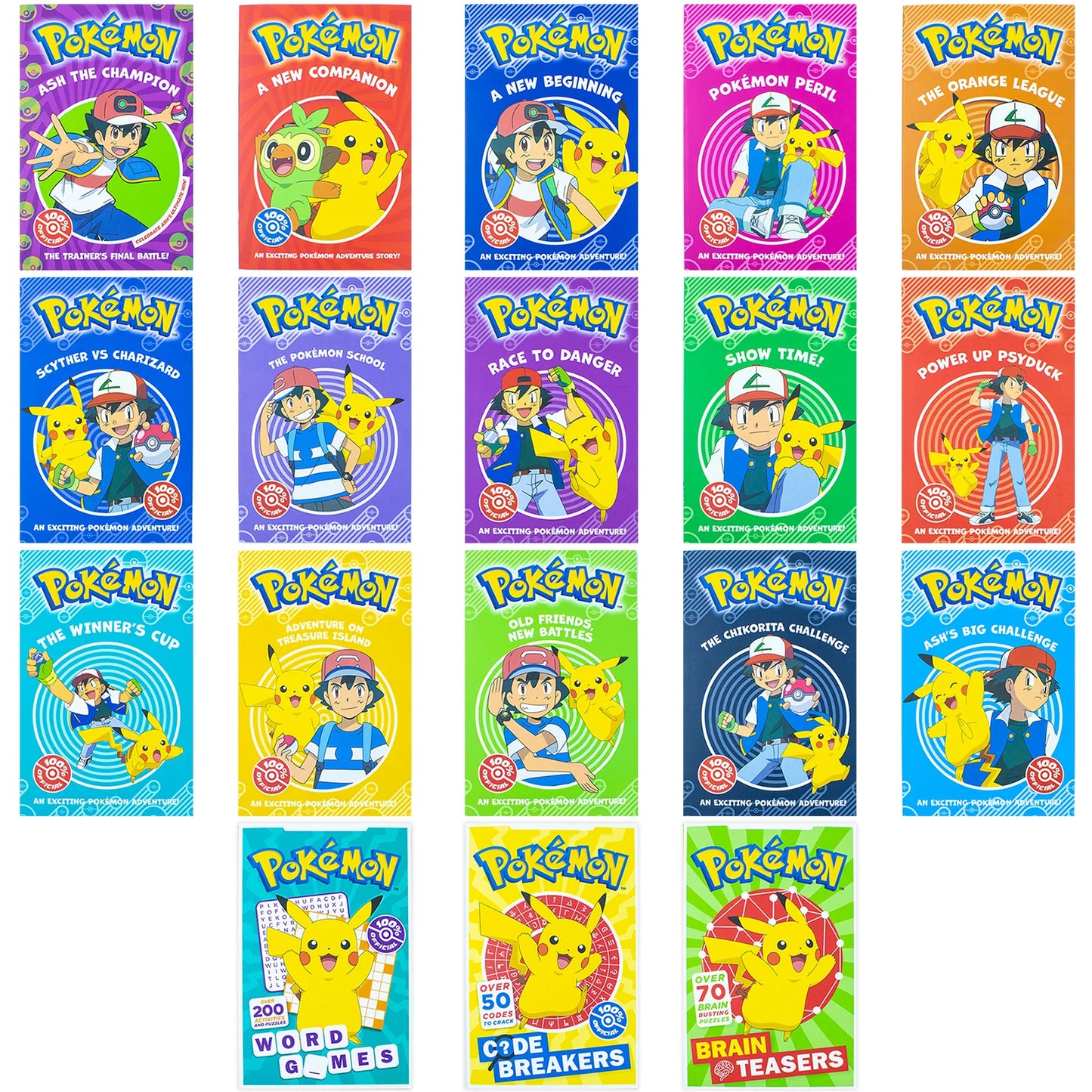 Pokémon Mega Collection – 18 Book Box Set: Pokémon Adventures & Stories for Young Readers - Ages 8+