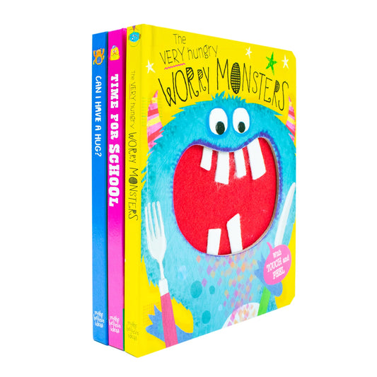 The Very Hungry Worry Monsters Touch & Feel – 3 Book Box Set: Interactive Sensory Books for Babies & Toddlers - By Rosie Greening - Hardback