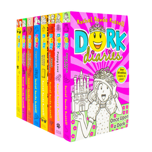 Dork Diaries – 8 Book Collection Set: TV Star, Frenemies Forever, Holiday Heartbreak, Dear Dork & More - By Rachel Renée Russell - Paperback