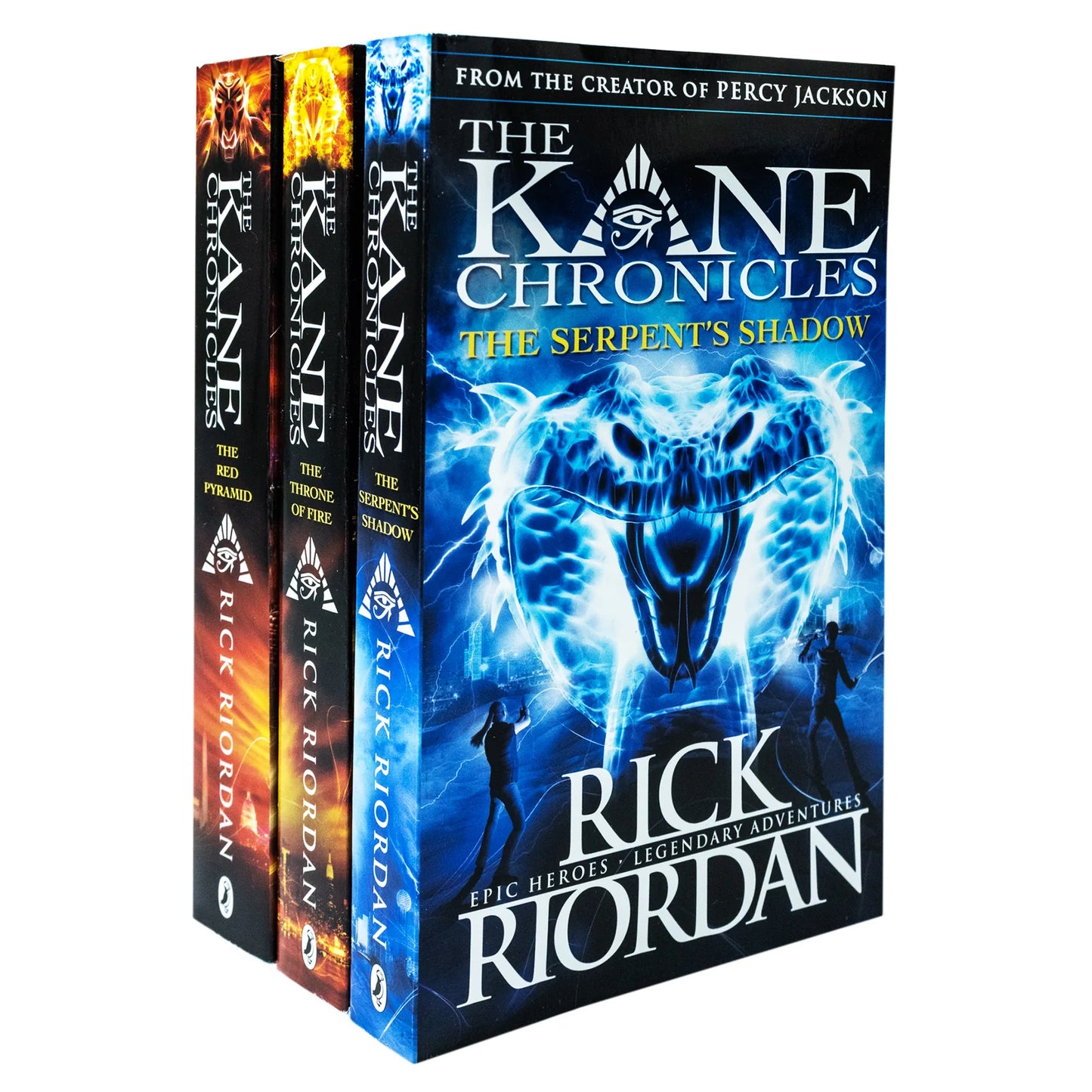 The Kane Chronicles – Complete 3 Book Collection Set: The Red Pyramid, The Throne of Fire & The Serpent's Shadow - By Rick Riordan - Paperback