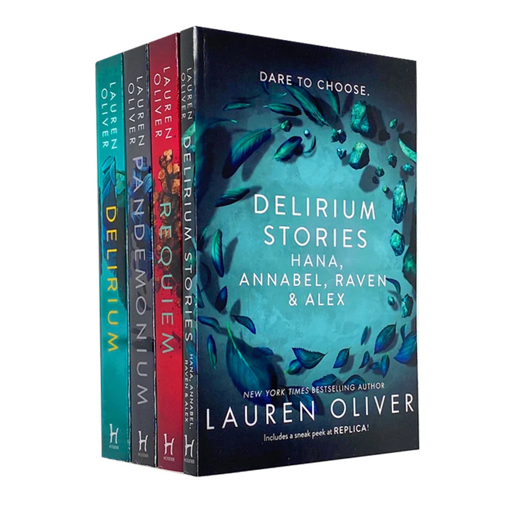 Delirium Series – Complete 4 Book Collection Box Set: Delirium, Pandemonium, Requiem & Delirium Stories - By Lauren Oliver - Paperback