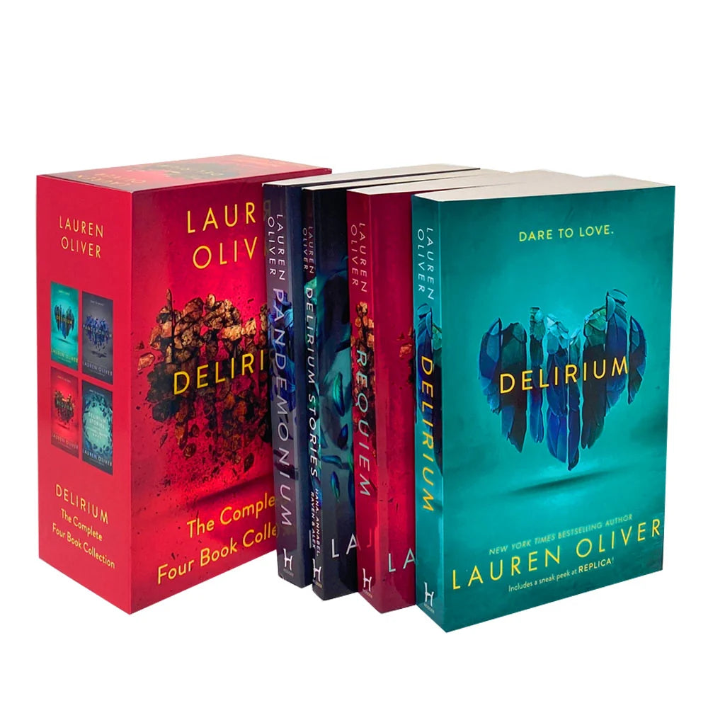Delirium Series – Complete 4 Book Collection Box Set: Delirium, Pandemonium, Requiem & Delirium Stories - By Lauren Oliver - Paperback