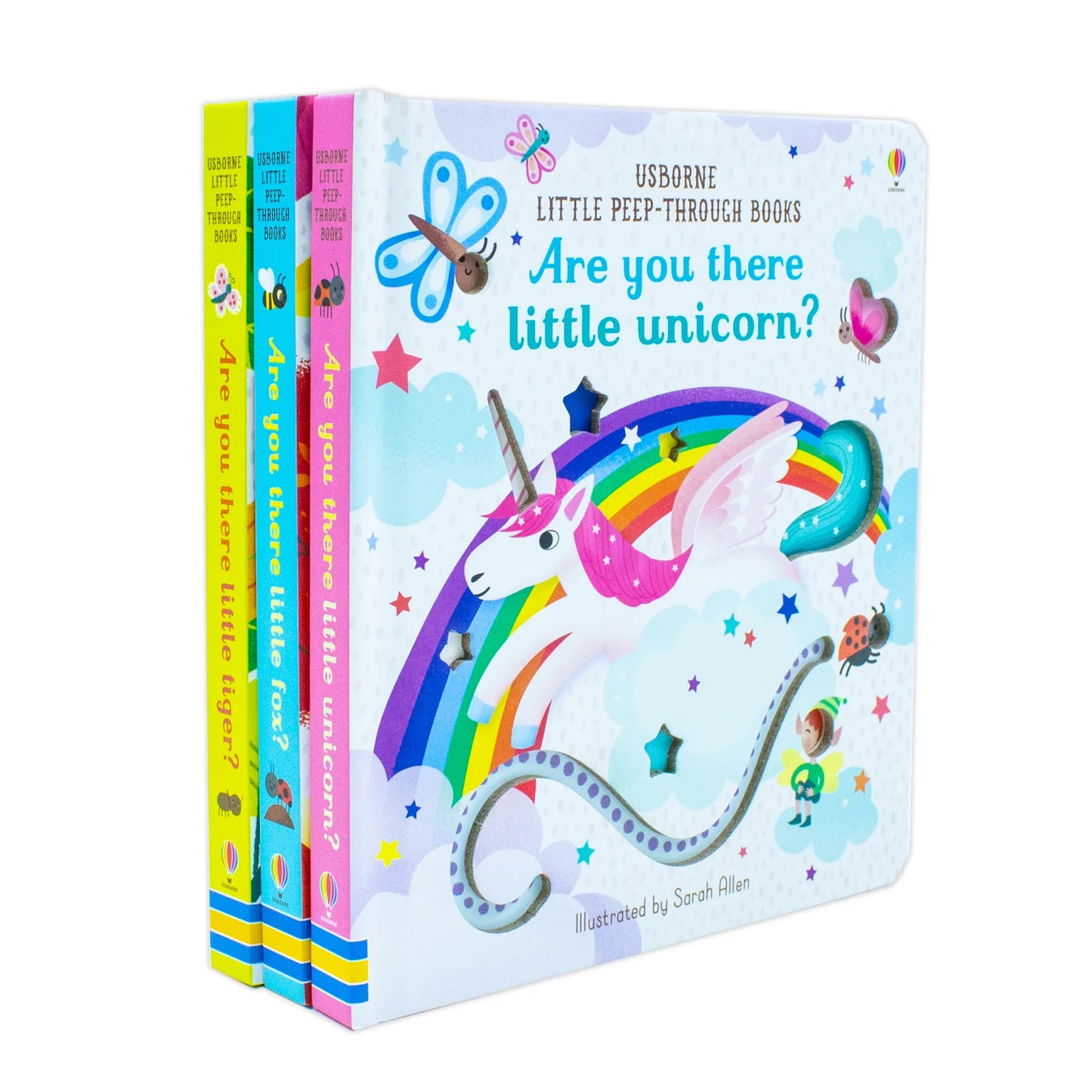 Usborne Little Peep Through – 3 Book Box Set: Are You There Little Unicorn?, Are You There Little Tiger? & Are You There Little Fox? - By Usborne - Hardback