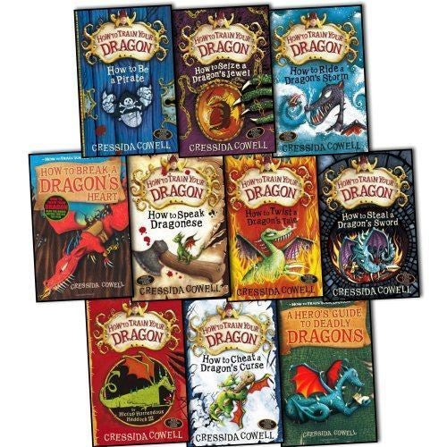 Cressida Cowell Hiccup, How To Train Your Dragon 10 Books Collection Pack Set