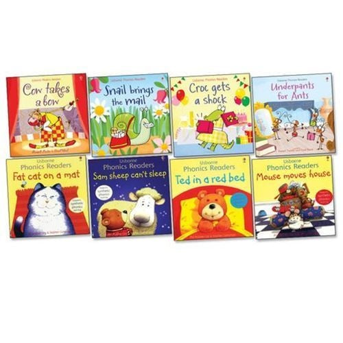 Usborne Phonics Readers Pack - Eight (8) Titles Collection! Cow Takes a Bow, Cro