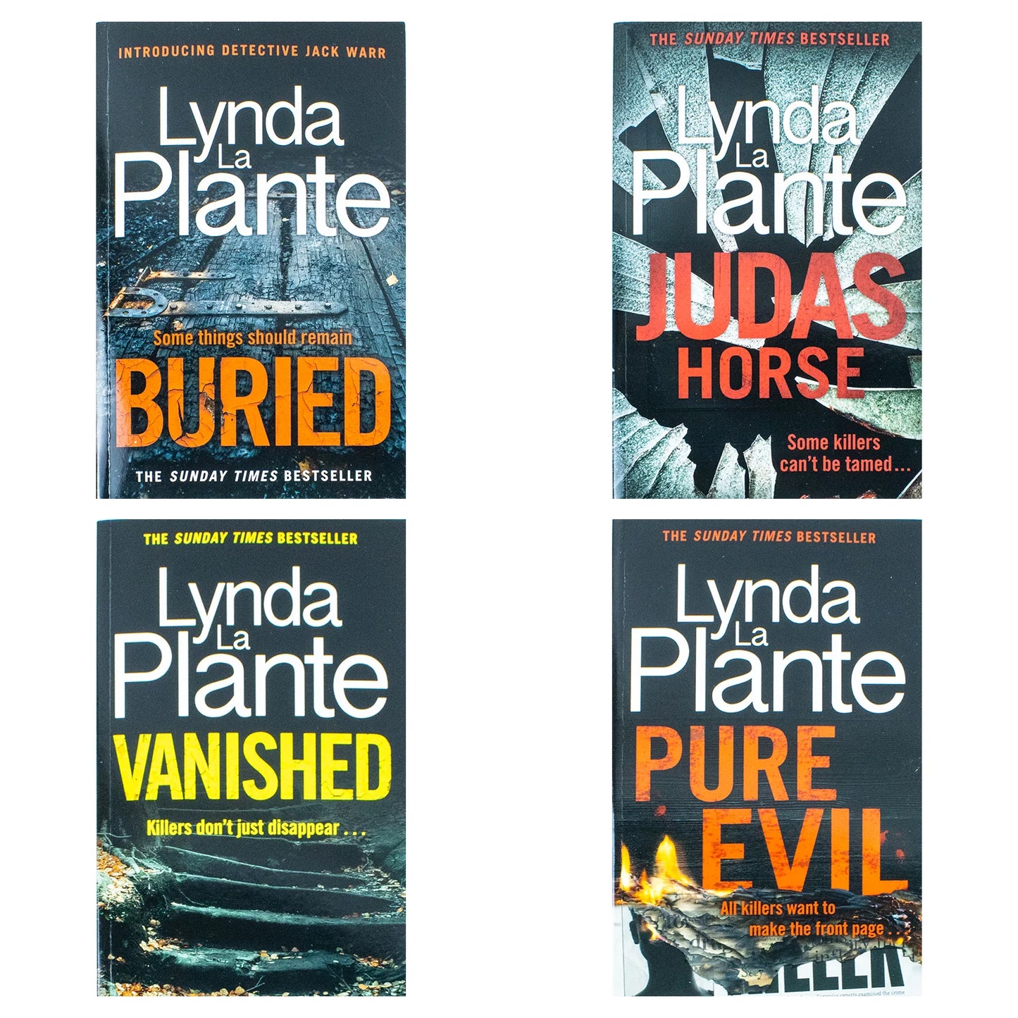 DC Jack Warr Crime Thriller Series – 4 Book Set: Buried, Judas Horse, Vanished & Pure Evil - By Lynda La Plante - Paperback