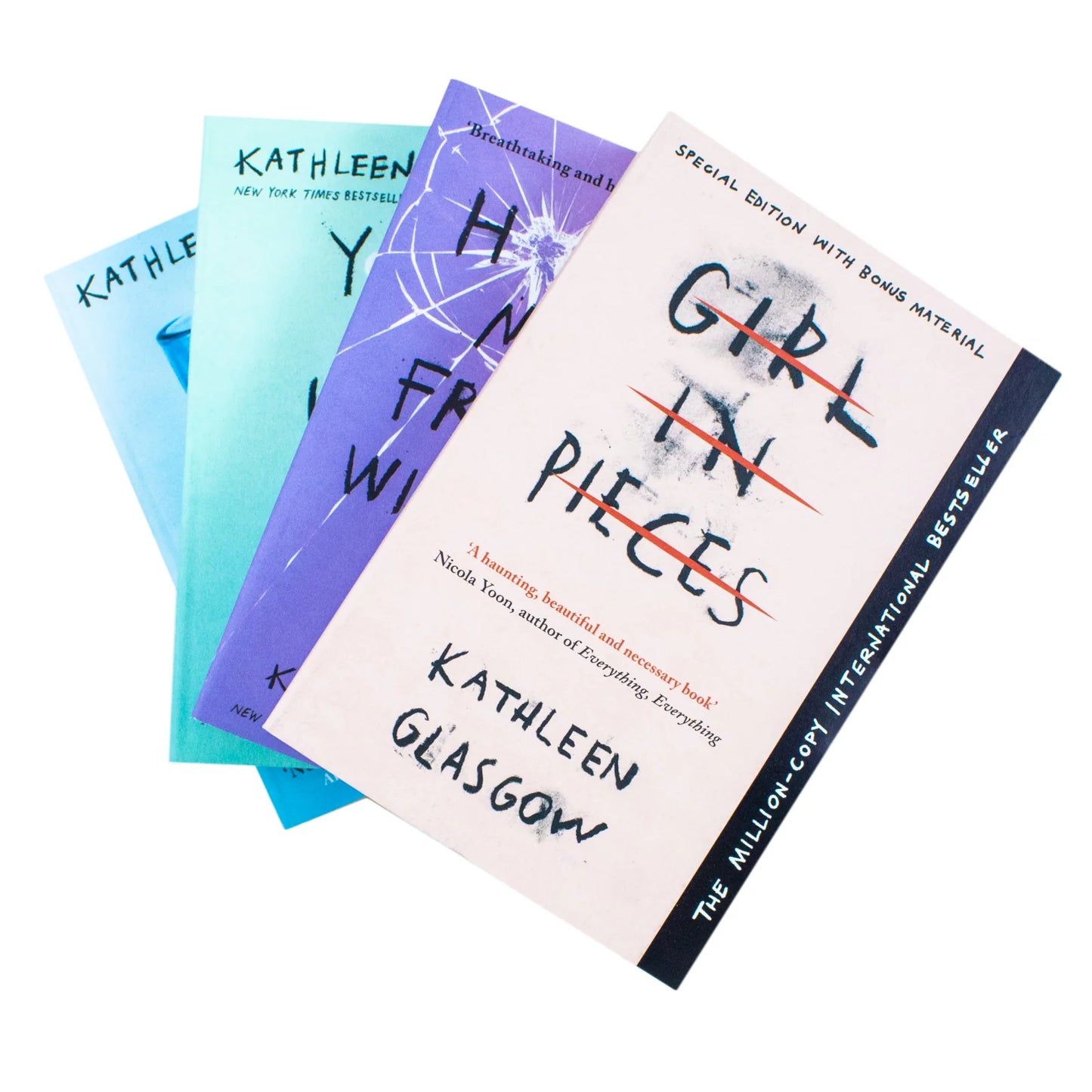 Kathleen Glasgow – 4 Book Collection Set: Girl in Pieces, You'd Be Home Now, The Glass Girl & How to Make Friends - By Kathleen Glasgow