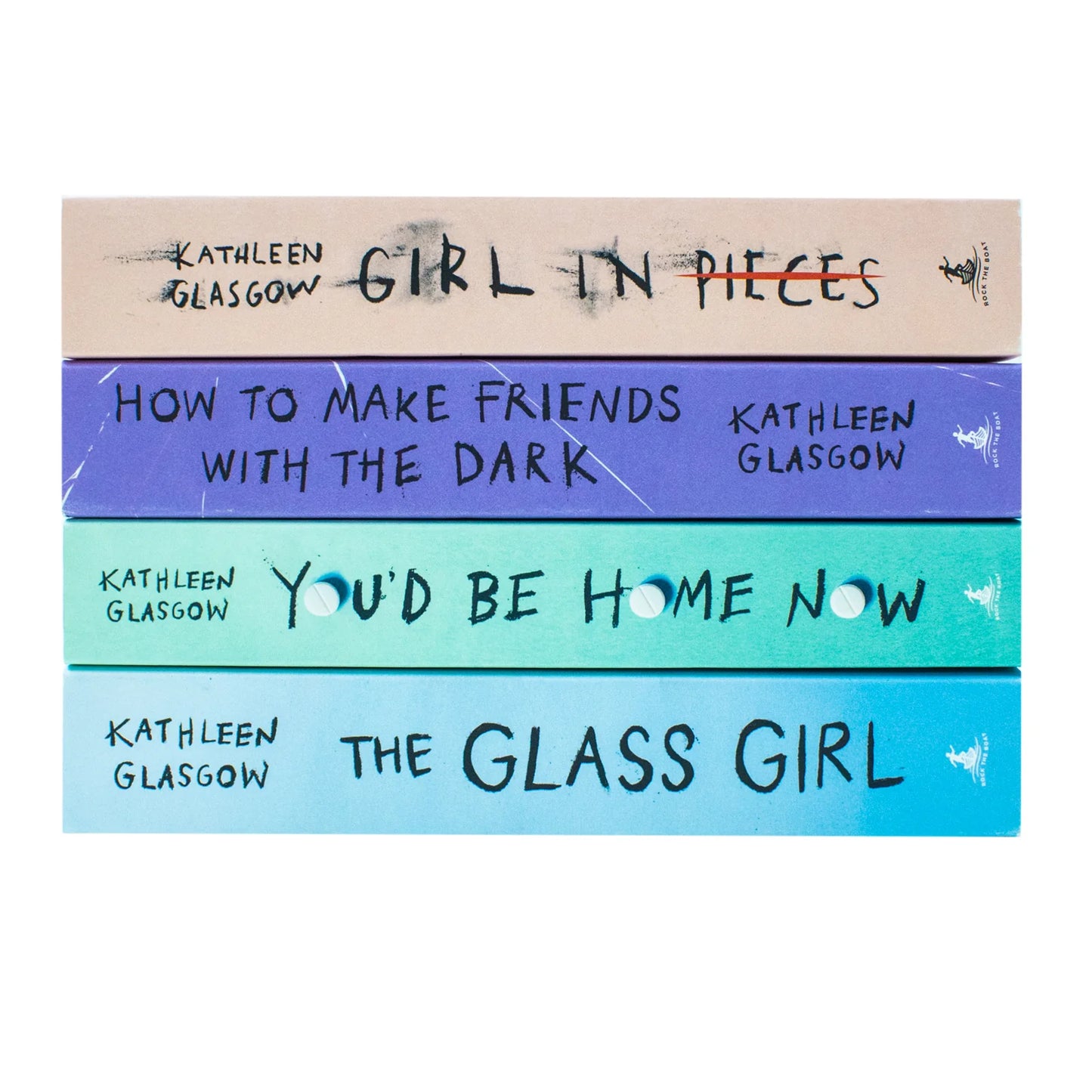 Kathleen Glasgow – 4 Book Collection Set: Girl in Pieces, You'd Be Home Now, The Glass Girl & How to Make Friends - By Kathleen Glasgow