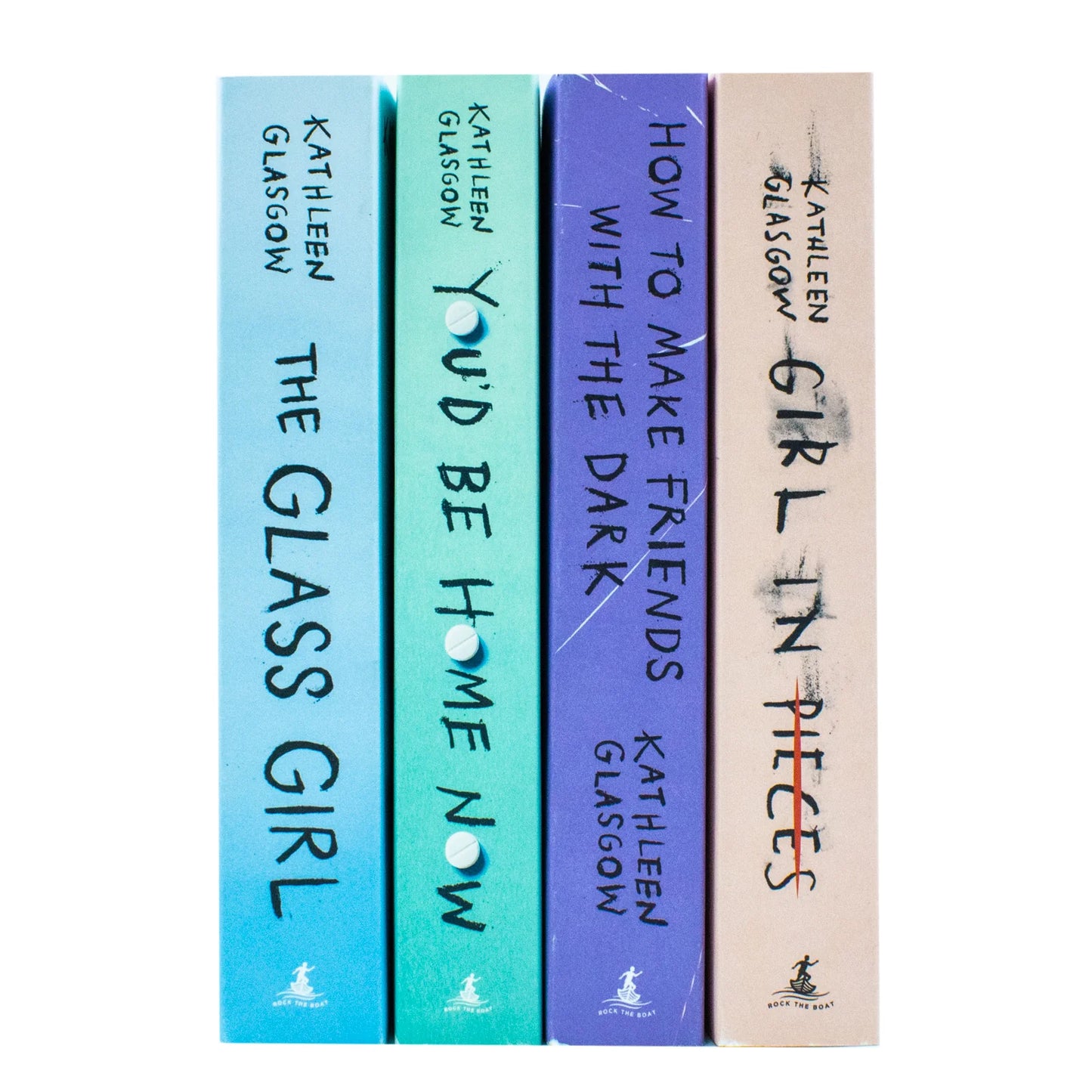 Kathleen Glasgow – 4 Book Collection Set: Girl in Pieces, You'd Be Home Now, The Glass Girl & How to Make Friends - By Kathleen Glasgow