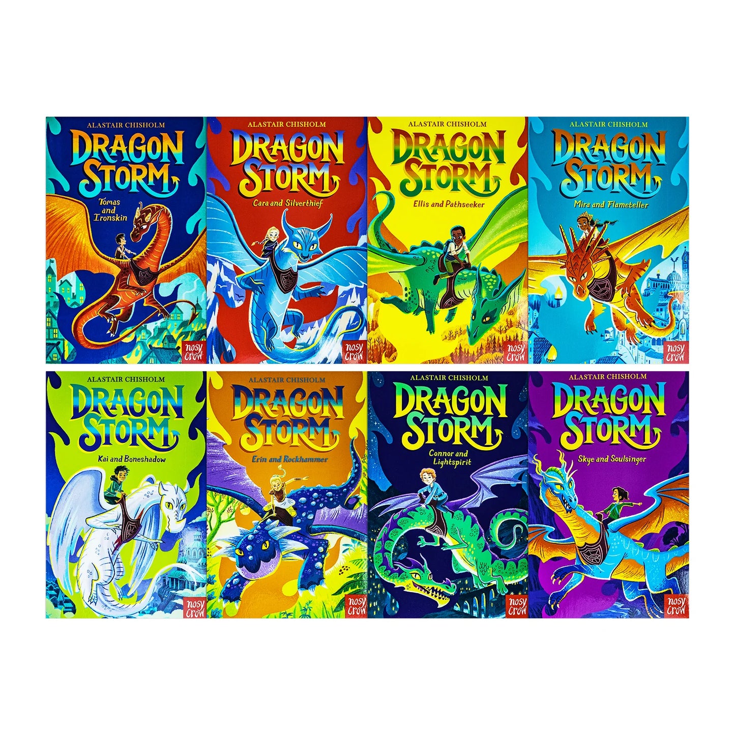 Dragon Storm Series – 8 Book Collection Set: Magical Dragon Adventures - By Alastair Chisholm