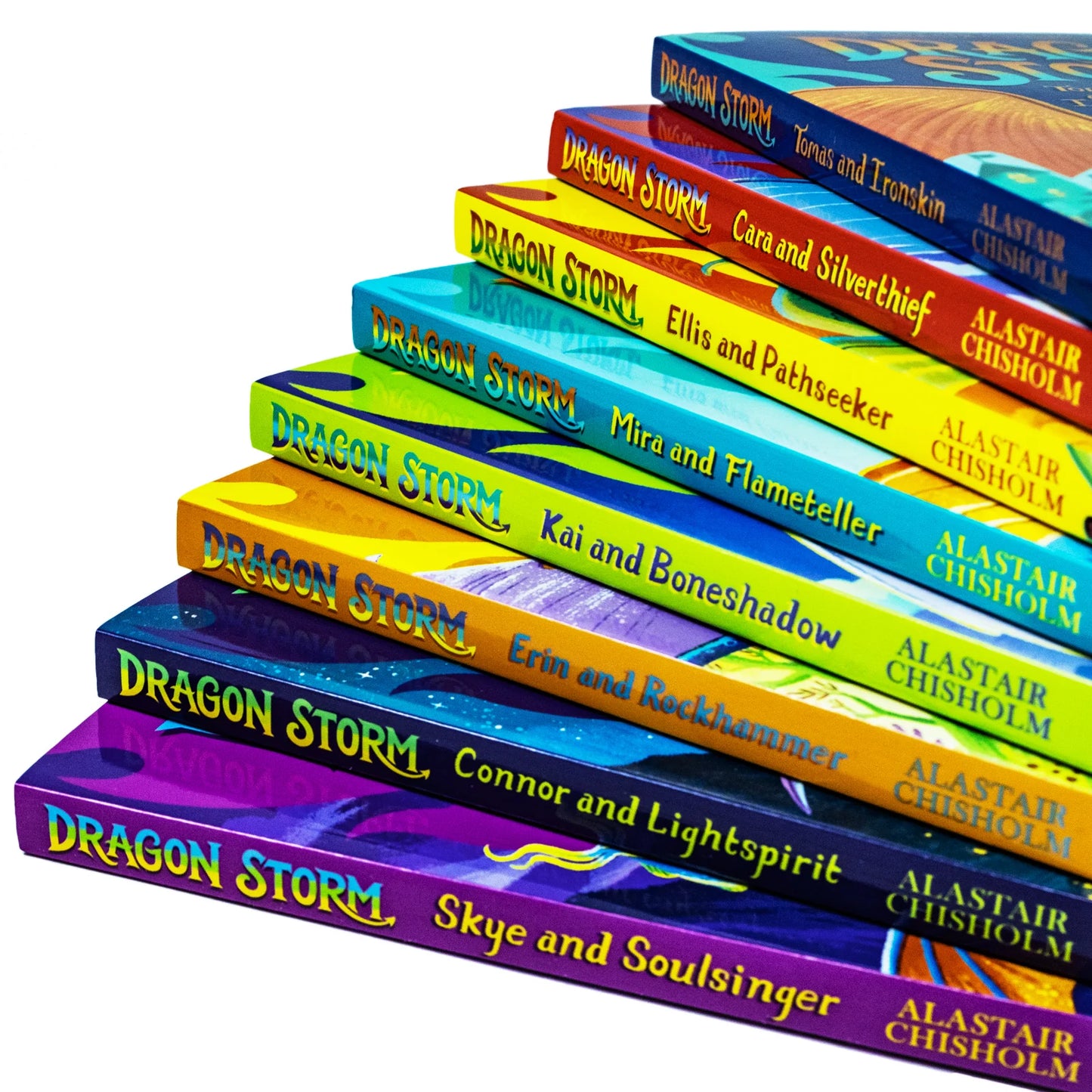 Dragon Storm Series – 8 Book Collection Set: Magical Dragon Adventures - By Alastair Chisholm