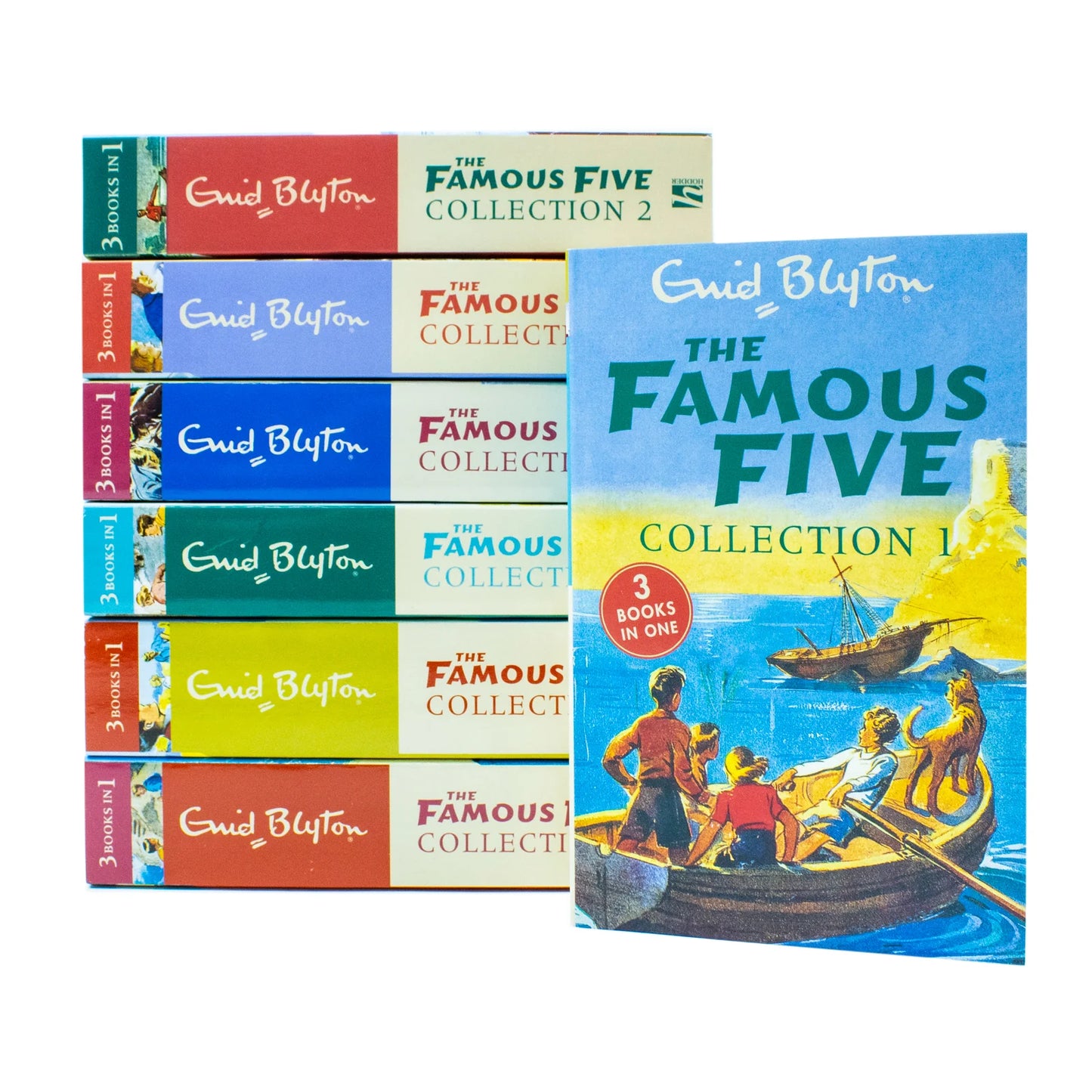 Enid Blyton Famous Five Collection – 7 Book Set: 21 Classic Adventure Stories in 3-in-1 Editions - By Enid Blyton