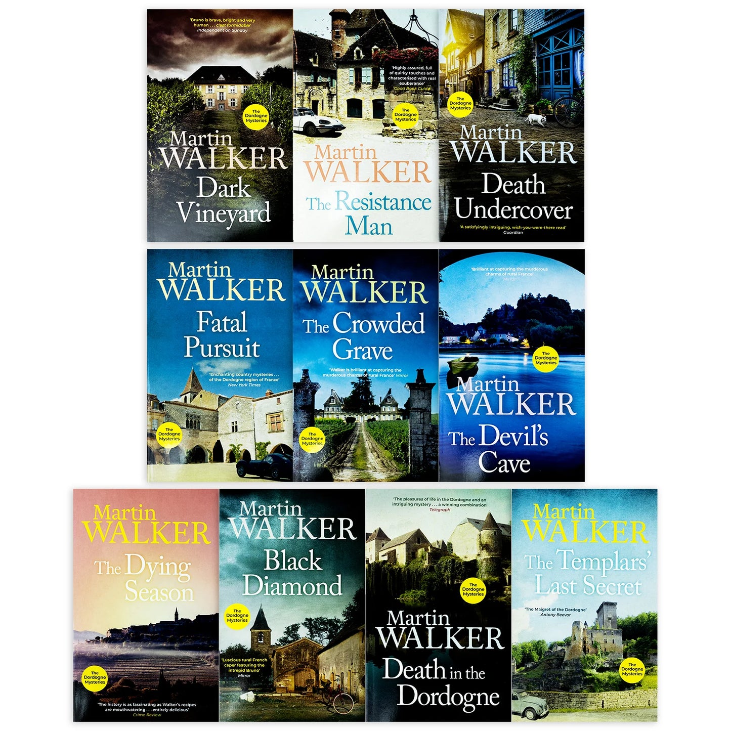 The Dordogne Mysteries – 10 Book Collection Set: Dark Vineyard, The Resistance Man, Death Undercover, Fatal Pursuit & More - By Martin Walker