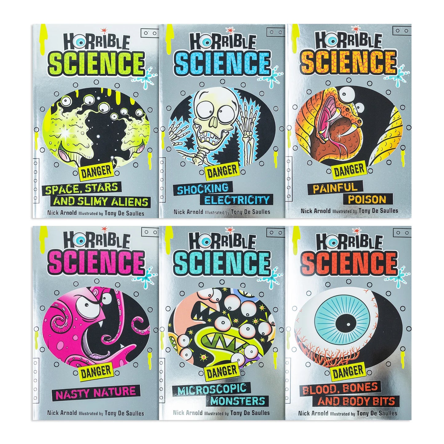 Horrible Science – 6 Book Collection Set: Funny & Fascinating Science Books for Kids Ages 7–12 - By Nick Arnold - Paperback